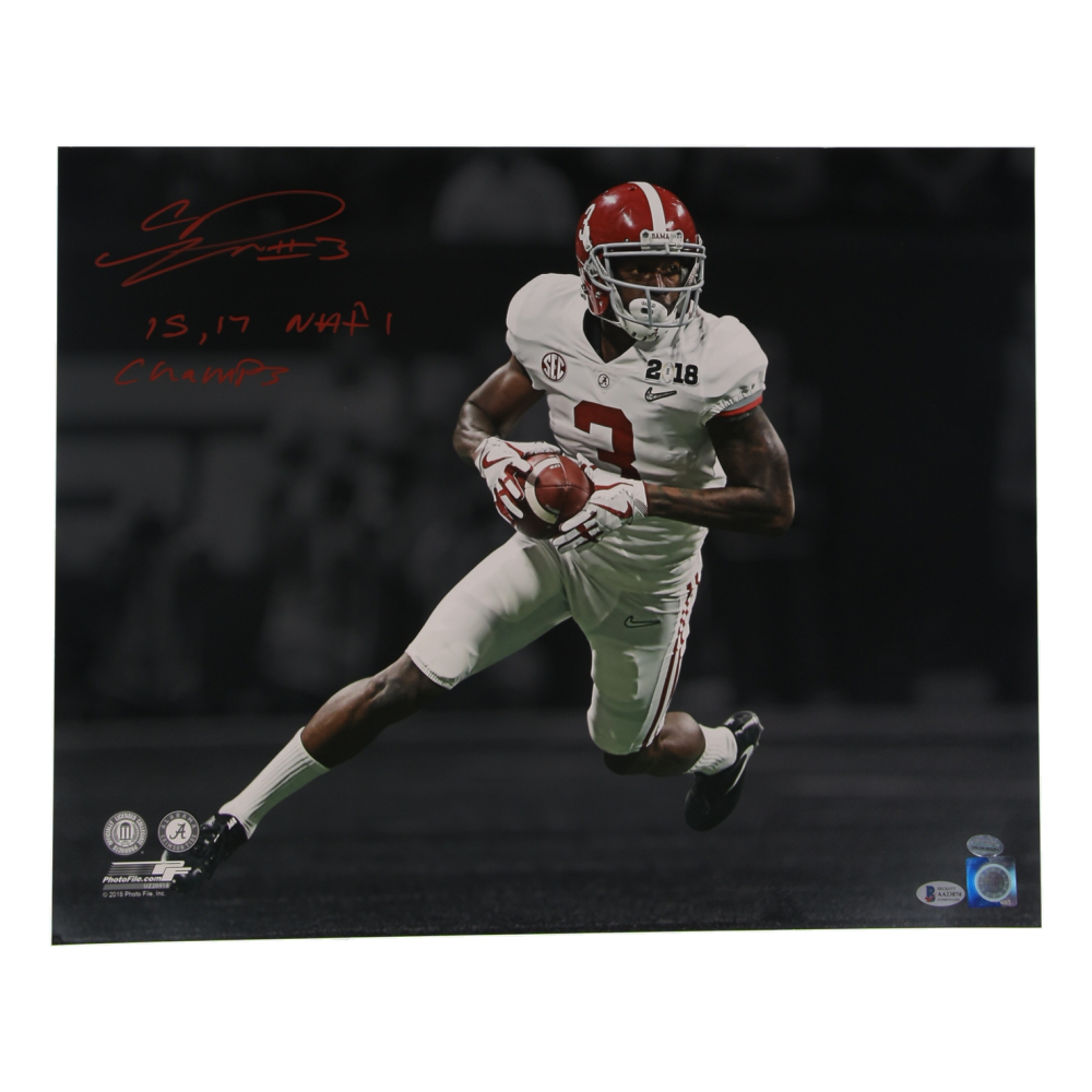Calvin Ridley Signed Alabama Crimson Tide  16x20 Photo Inscribed "15,17 Natl Champs" (Beckett) at PristineAuction.com