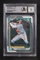 Jacob Wilson Signed 2024 Bowman Chrome Prospects #BCP3 RC (BGS | Autograph Graded BGS 10) at PristineAuction.com