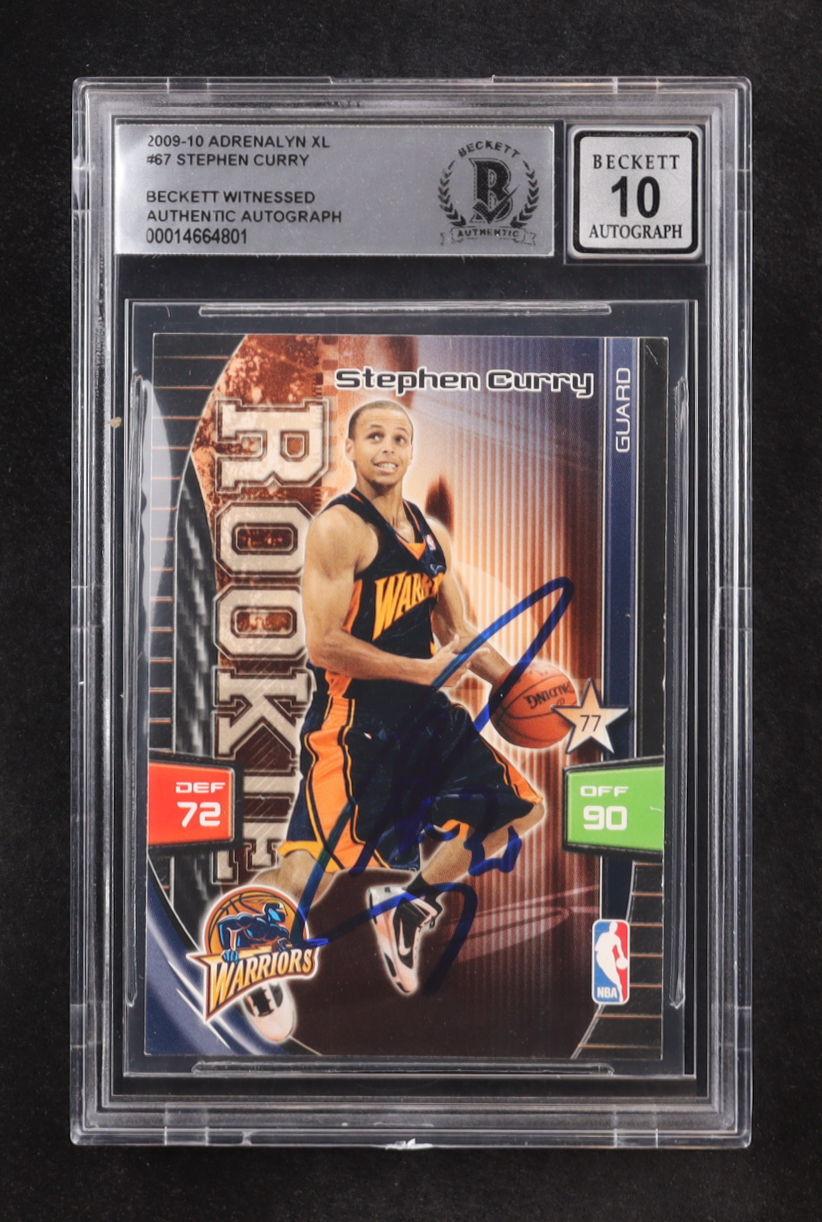 Stephen Curry Signed 2009-10 Panini Andrenalyn XL #67 RC (BGS | Autograph Graded BGS 10) at PristineAuction.com Stephen Curry Signed 2009-10 Panini Andrenalyn XL #67 RC (BGS | Autograph Graded BGS 10) at PristineAuction.com