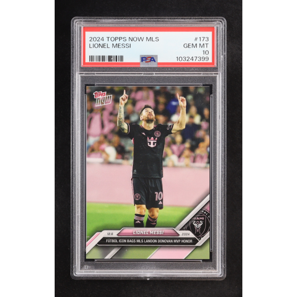 Lionel Messi 2024 Topps Now MLS #173 (PSA 10) at PristineAuction.com