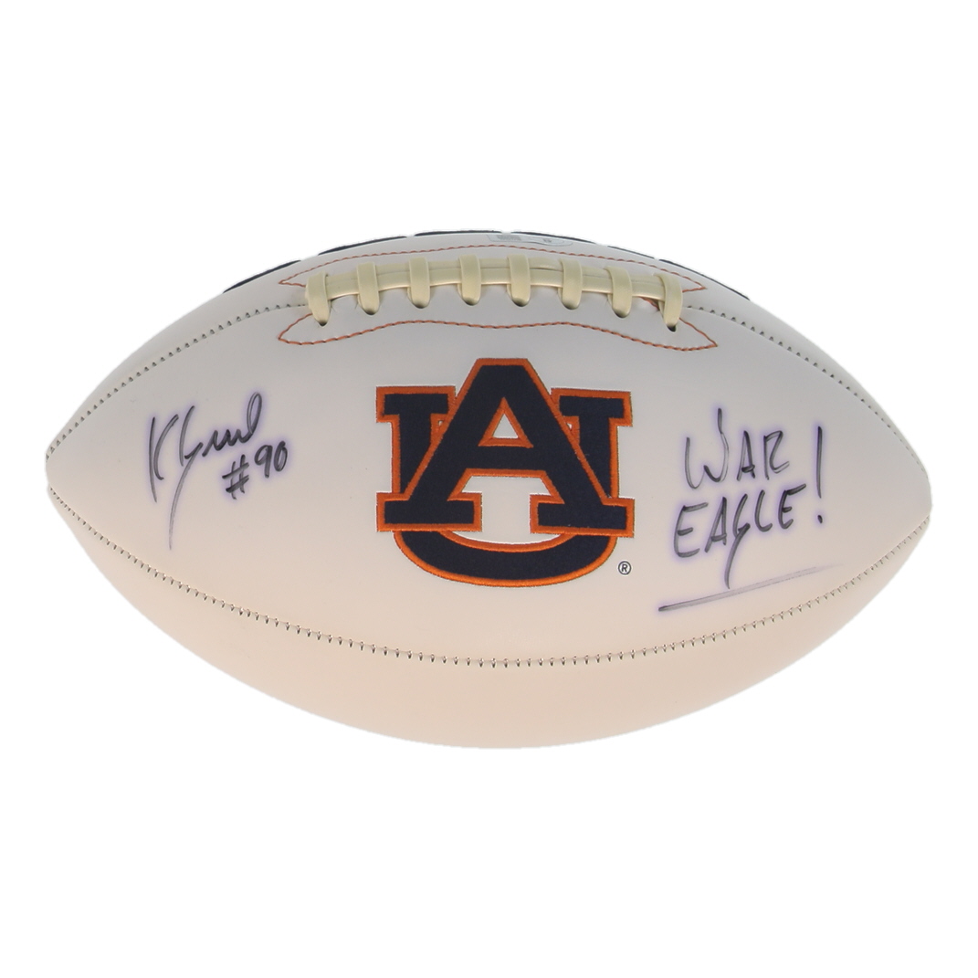 Kevin Greene Signed Auburn Tigers Logo Football Inscribed "War Eagle!" (Beckett) at PristineAuction.com Kevin Greene Signed Auburn Tigers Logo Football Inscribed "War Eagle!" (Beckett) at PristineAuction.com