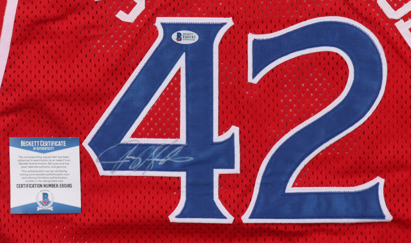 Jerry Stackhouse Signed 76ers Champion Authentic Jersey (Beckett) at PristineAuction.com Jerry Stackhouse Signed 76ers Champion Authentic Jersey (Beckett) at PristineAuction.com