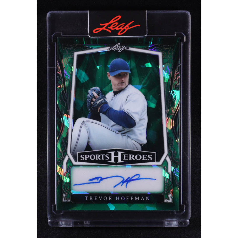 Trevor Hoffman 2025 Leaf Sports Heroes Autographs Crystal Green #BATH1 #8/9 at PristineAuction.com