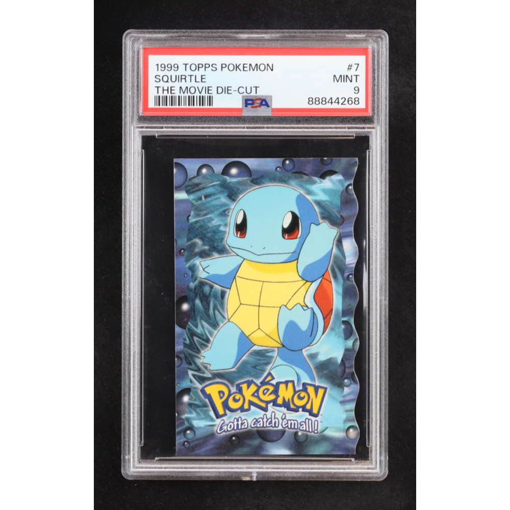 Squirtle 1999 Topps Pokemon Movie Animation Edition Blue Logo Backs Evolution Die-Cuts #7 (PSA 9) at PristineAuction.com