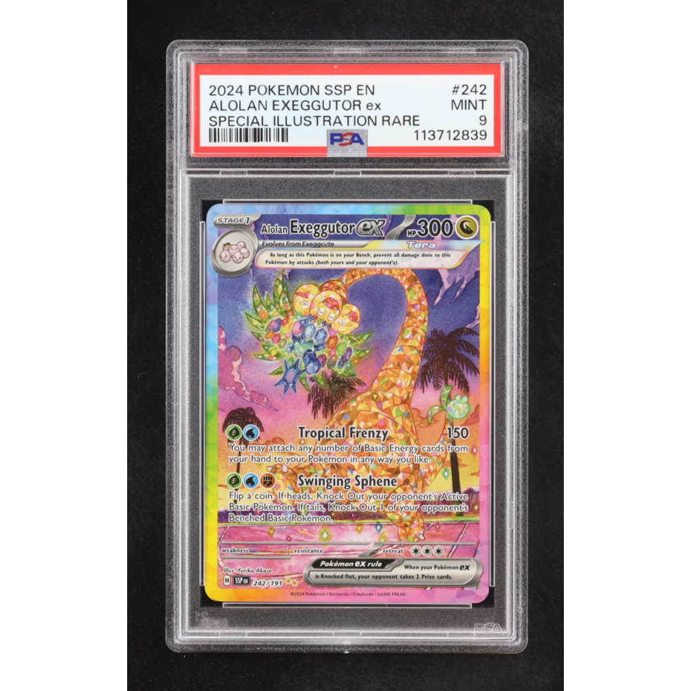 Alolan Exeggutor ex 2024 Pokemon Scarlet and Violet Surging Sparks #242 (PSA 9) at PristineAuction.com