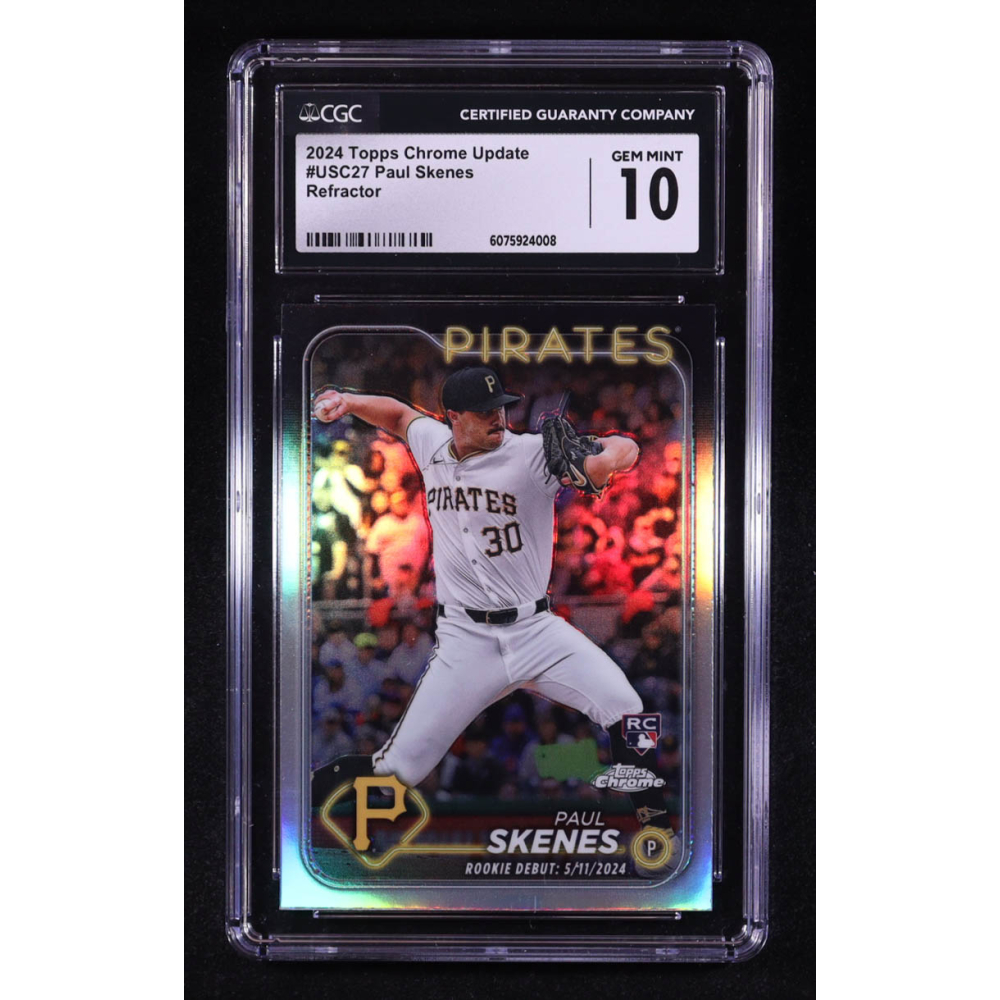 Paul Skenes 2024 Topps Chrome Update Refractors #USC27 RC (CGC 10) at PristineAuction.com