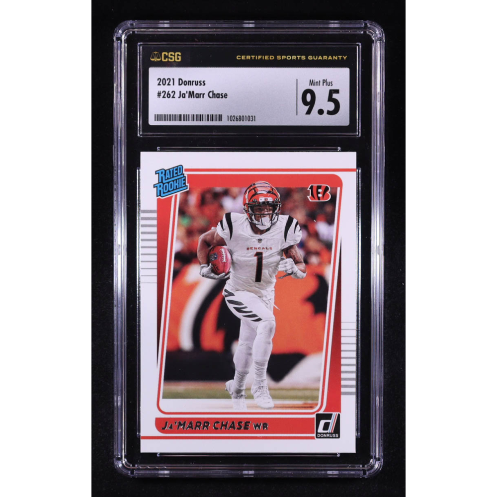 Ja'Marr Chase 2021 Donruss #262 RR RC (CSG 9.5) at PristineAuction.com