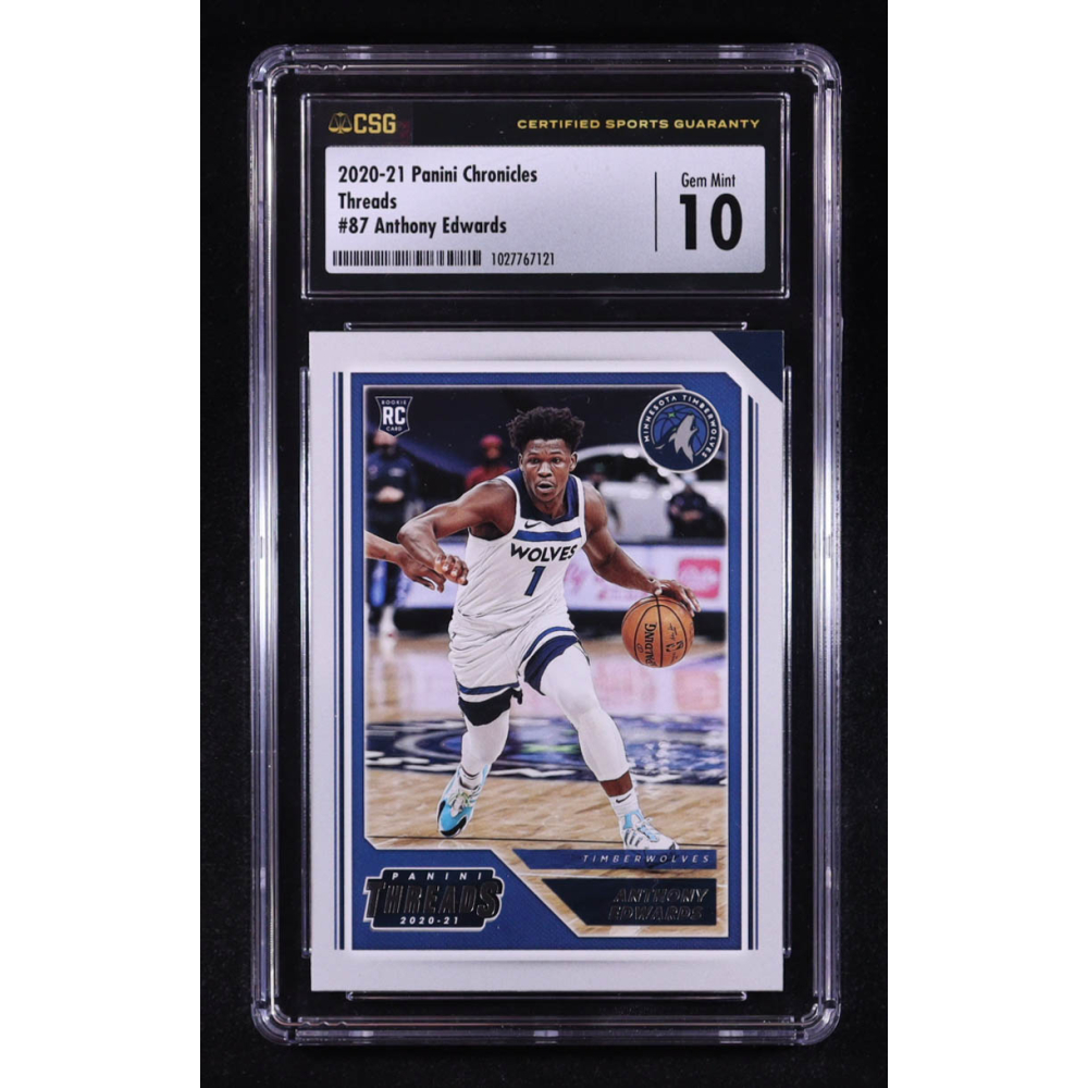 Anthony Edwards 2020-21 Panini Chronicles #87 RC / Threads (CSG 10) at PristineAuction.com