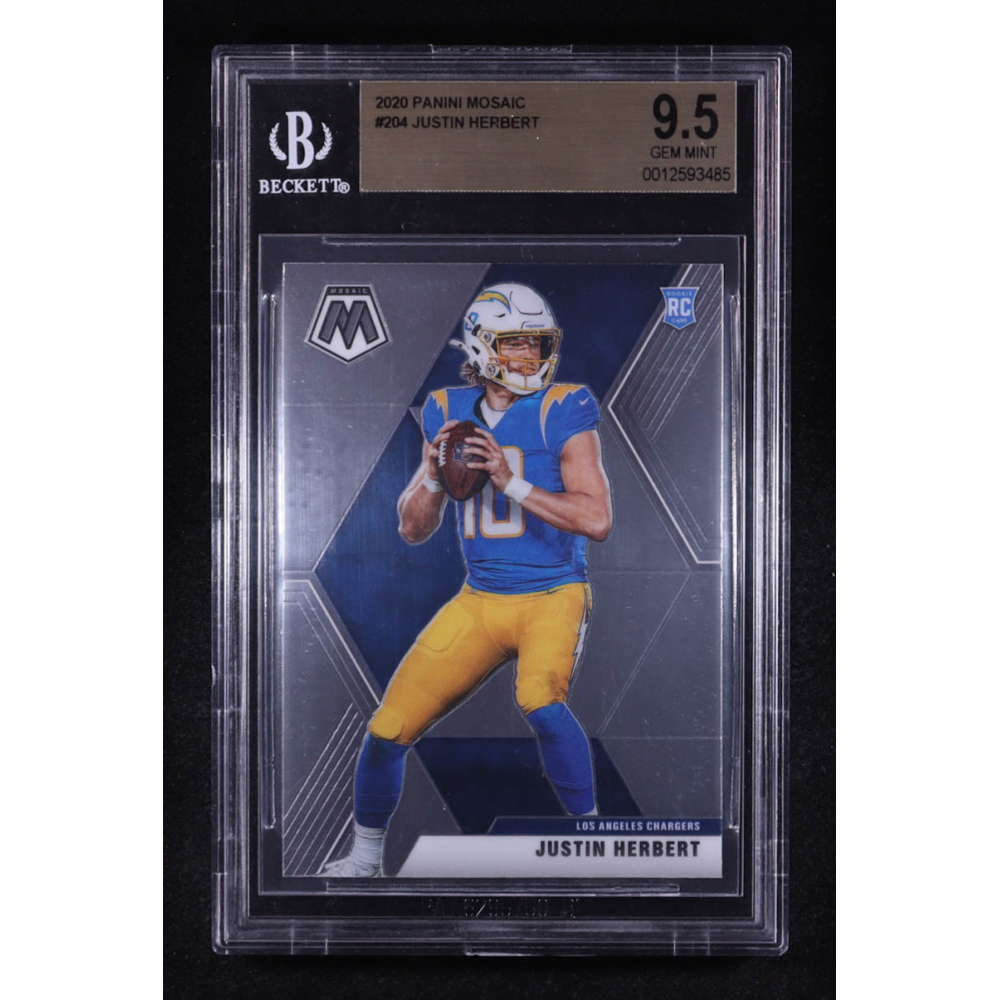 Justin Herbert 2020 Panini Mosaic #204 RC (BGS 9.5) at PristineAuction.com