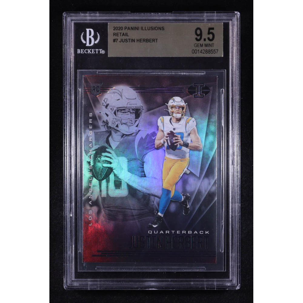 Justin Herbert 2020 Panini Illusions Retail #7 RC (BGS 9.5) at PristineAuction.com