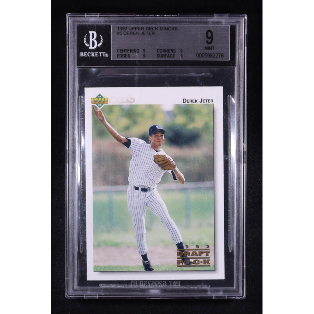 Derek Jeter 1992 Upper Deck Minors #5 RC (BGS 9) at PristineAuction.com