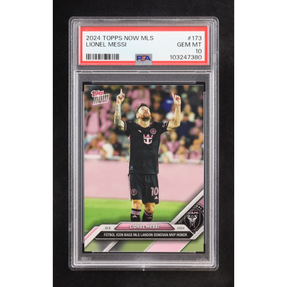 Lionel Messi 2024 Topps Now MLS #173 (PSA 10) at PristineAuction.com