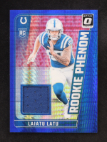 Laiatu Latu 2024 Donruss Optic Rookie Phenoms Blue Hyper #25 RC at PristineAuction.com