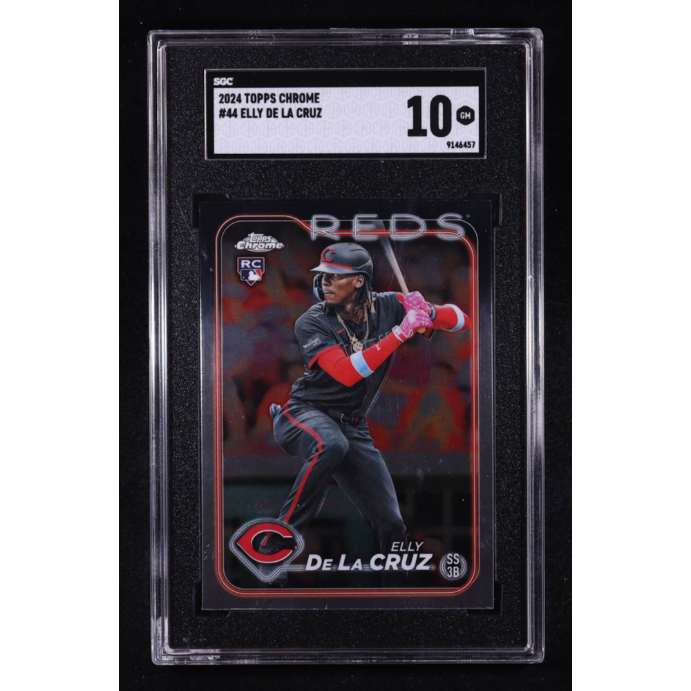 Elly De La Cruz 2024 Topps Chrome #44 RC (SGC 10) at PristineAuction.com