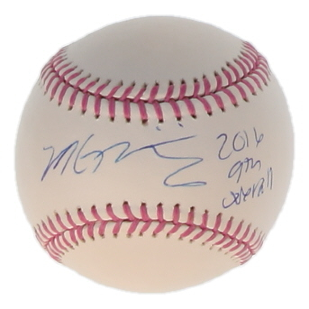 Matt Manning Signed OML Breast Cancer Awareness Logo Baseball Inscribed "2016 9th Overall" (JSA) at PristineAuction.com