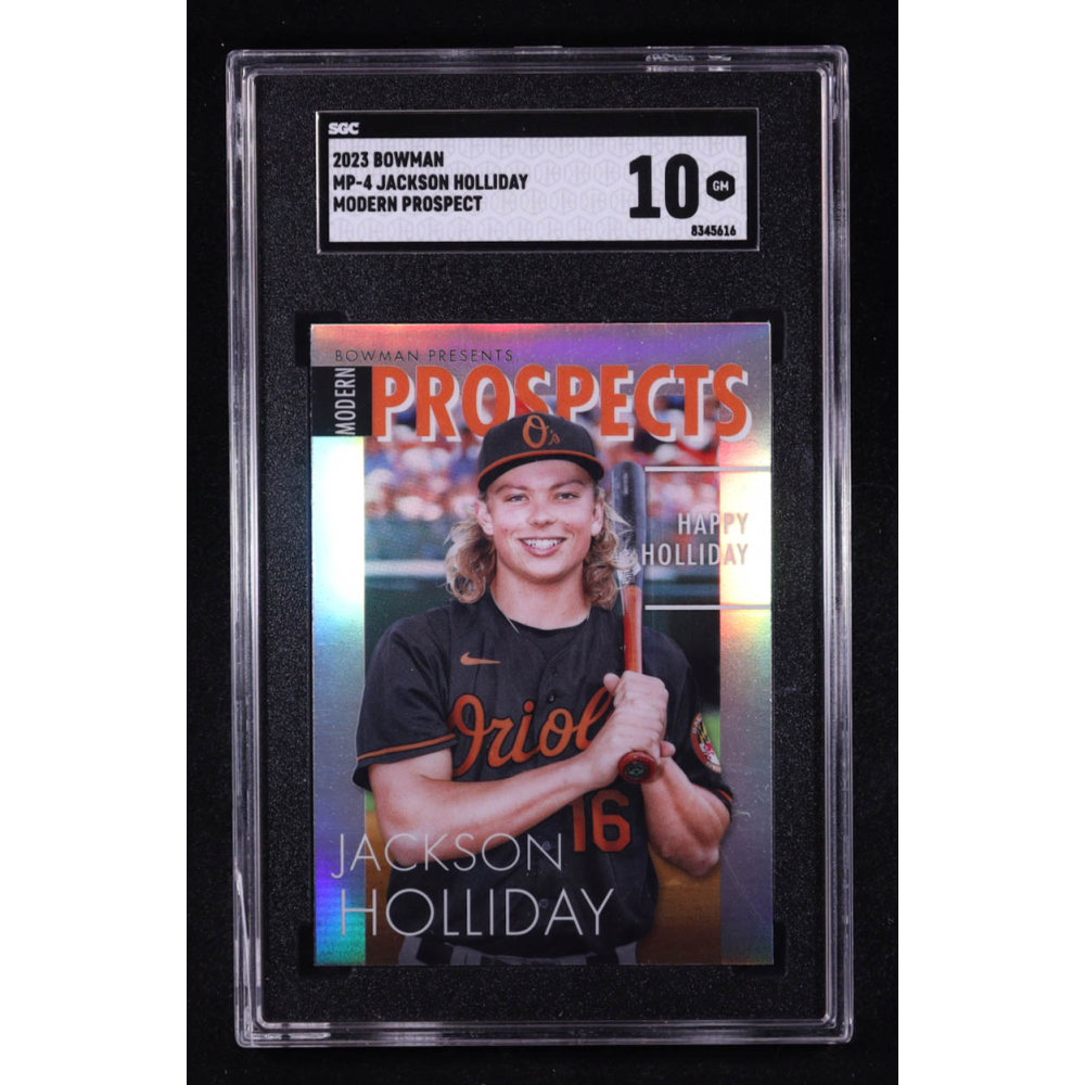 Jackson Holliday 2023 Bowman Chrome Modern Prospect #MP4 RC (SGC 10) at PristineAuction.com