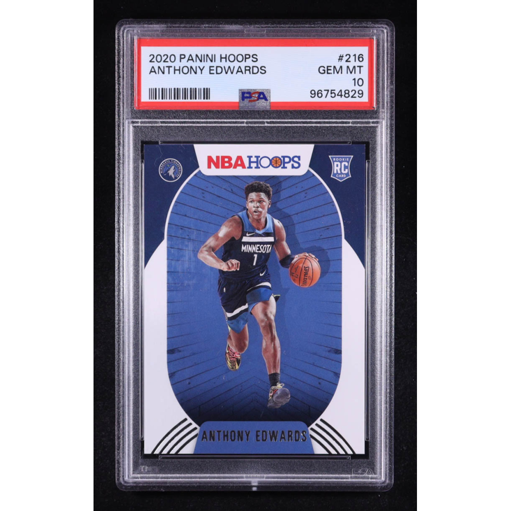 Anthony Edwards 2020-21 Hoops #216 RC (PSA 10) at PristineAuction.com