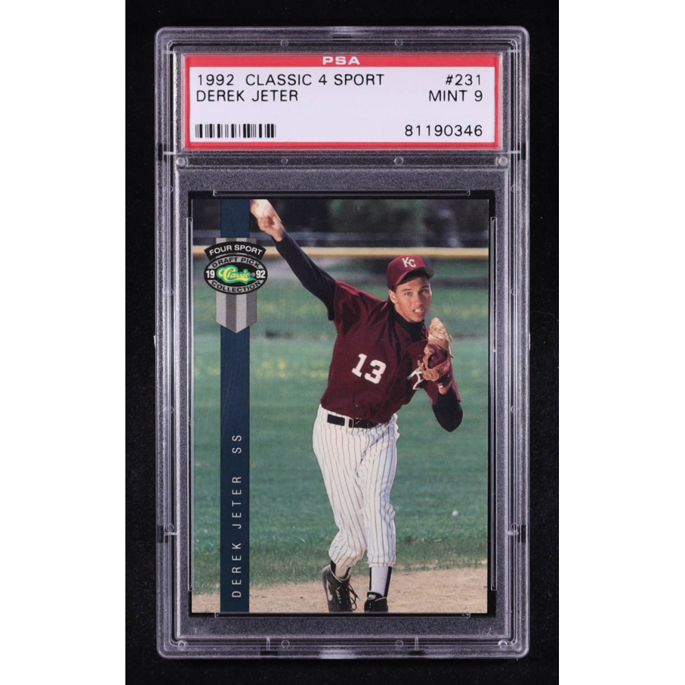 Derek Jeter 1992 Classic Four Sport #231 RC (PSA 9) at PristineAuction.com