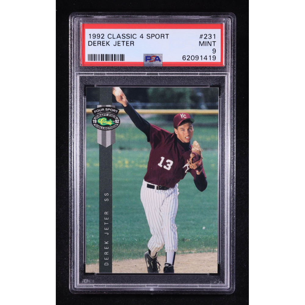 Derek Jeter 1992 Classic Four Sport #231 RC (PSA 9) at PristineAuction.com