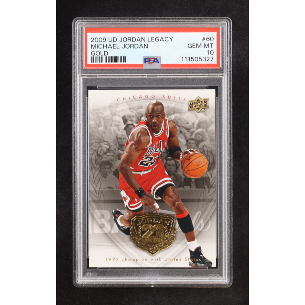 Michael Jordan 2009-10 Upper Deck Michael Jordan Legacy Collection Gold #60 (PSA 10) at PristineAuction.com