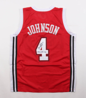 Larry Johnson Signed Jersey Inscribed "1990 NCAA Champs" (JSA) at PristineAuction.com