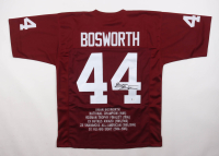 Brian Bosworth Signed Career Highlight Stat Jersey (Beckett) at PristineAuction.com