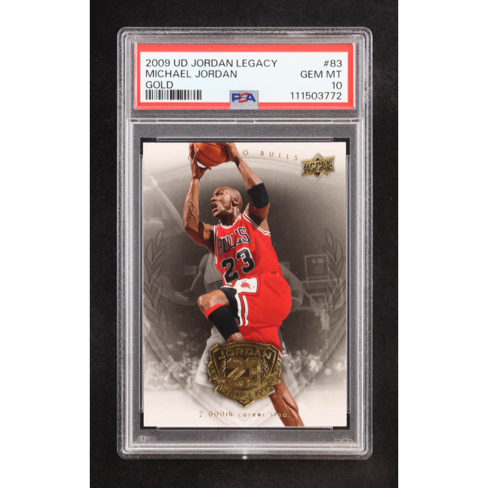 Michael Jordan 2009-10 Upper Deck Michael Jordan Legacy Collection Gold #83 (PSA 10) at PristineAuction.com