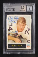 Bob Lilly Signed 1965 Inscribed "HOF 80" "MM Cowboy!" Philadelphia #47 (BGS 5.5 | Autograph Graded BGS 9) at PristineAuction.com