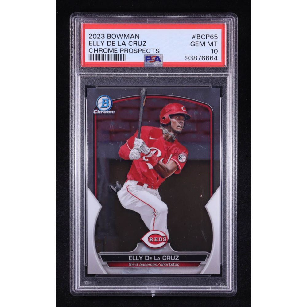 Elly De La Cruz 2023 Bowman Chrome Prospects #BCP65 RC (PSA 10) at PristineAuction.com