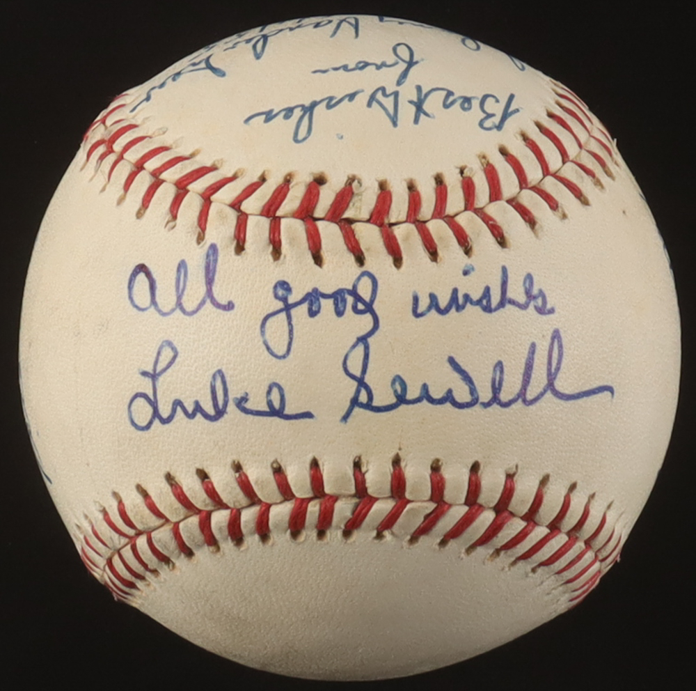 Official Worth Baseball Signed By (4) With Waite Hoyt, Johnny Vander Meer, Pete Fox & Luke Sewell With Multiple Inscriptions (JSA) at PristineAuction.com Official Worth Baseball Signed By (4) With Waite Hoyt, Johnny Vander Meer, Pete Fox & Luke Sewell With Multiple Inscriptions (JSA) at PristineAuction.com