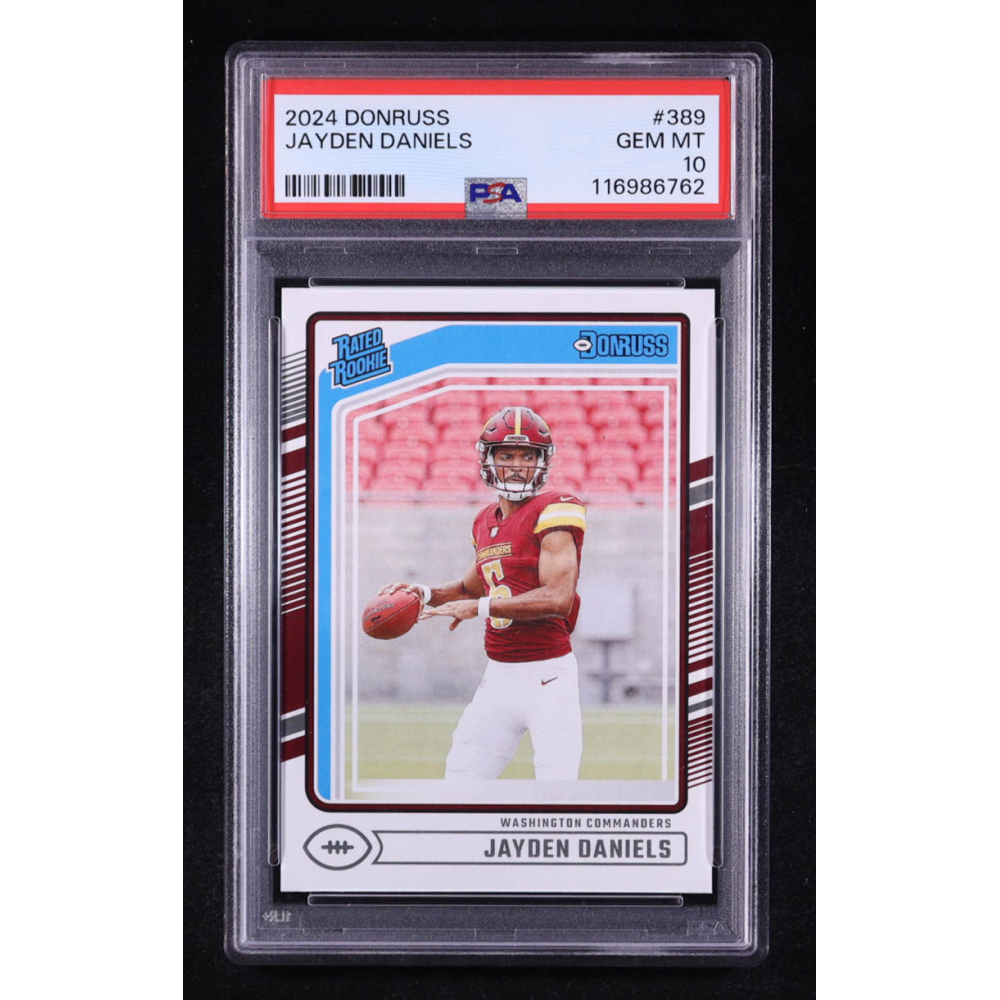 Jayden Daniels 2024 Donruss #389 RR RC (PSA 10) at PristineAuction.com