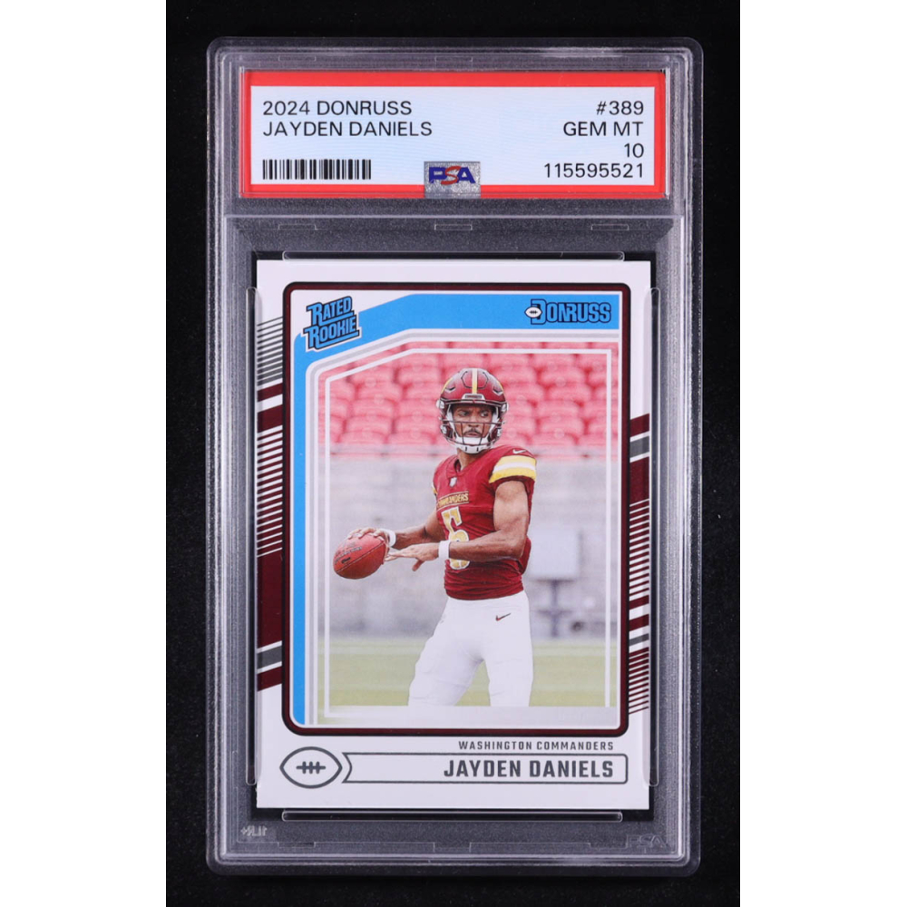 Jayden Daniels 2024 Donruss #389 RR RC (PSA 10) at PristineAuction.com