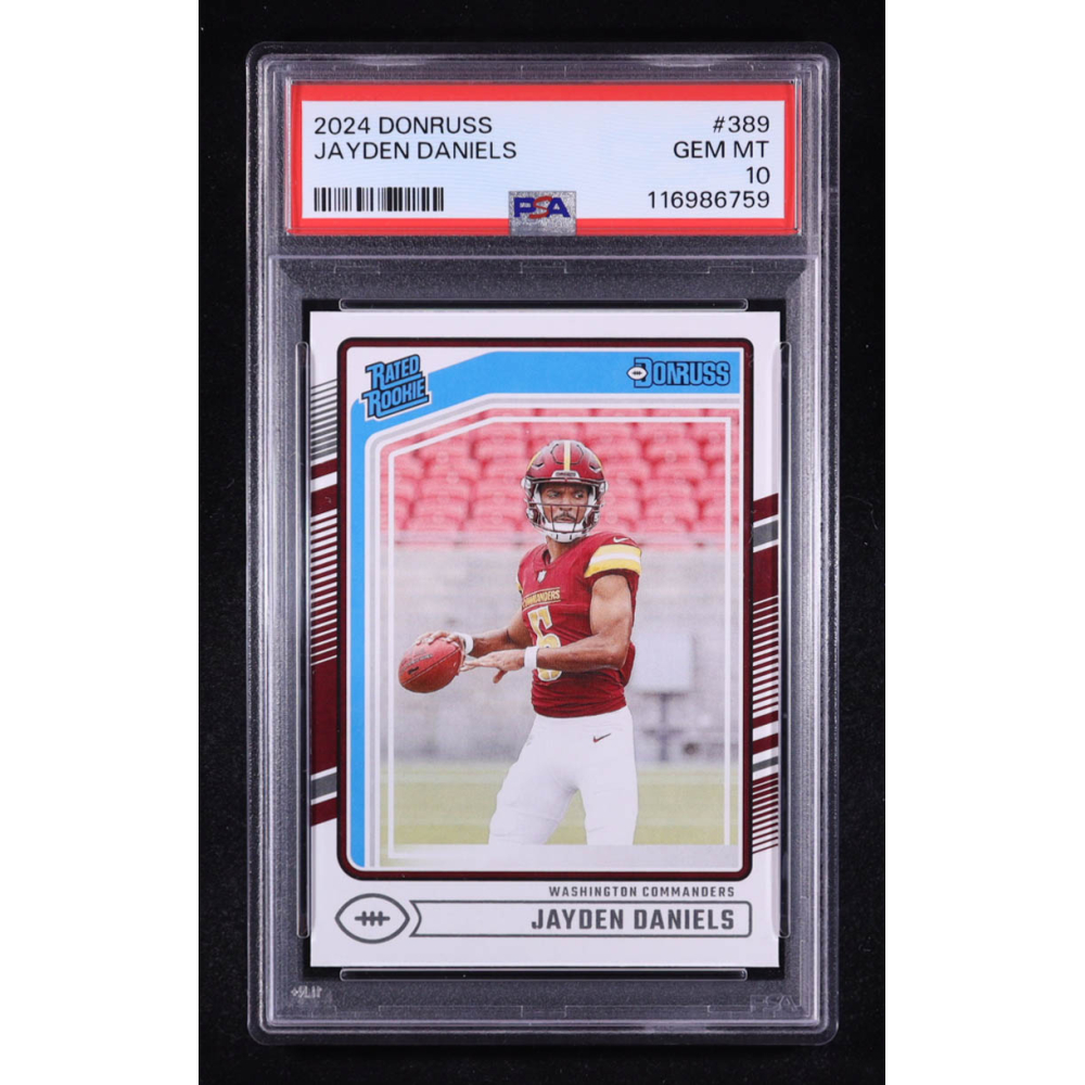 Jayden Daniels 2024 Donruss #389 RR RC (PSA 10) at PristineAuction.com