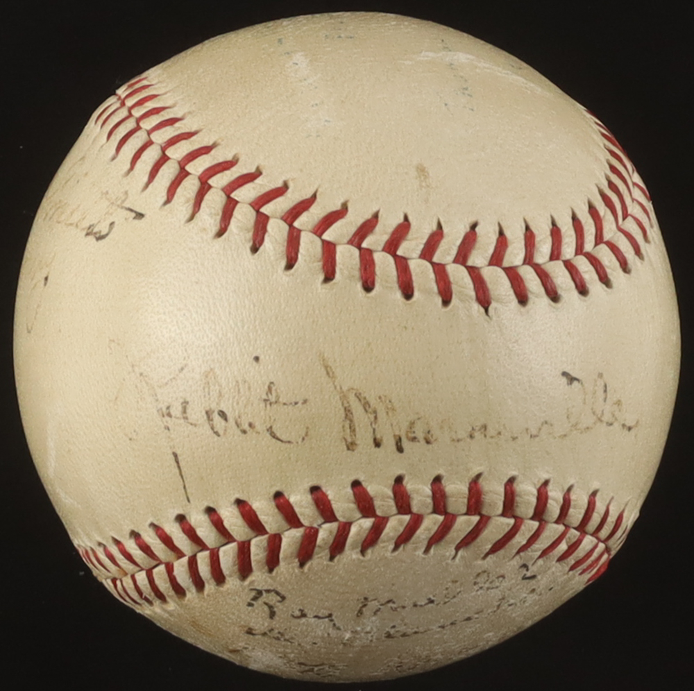 ONL Baseball Signed By (7) With Joe Mowry, Ray Mueller and Bob Smith, Rabbit Maranville (PSA) at PristineAuction.com ONL Baseball Signed By (7) With Joe Mowry, Ray Mueller and Bob Smith, Rabbit Maranville (PSA) at PristineAuction.com