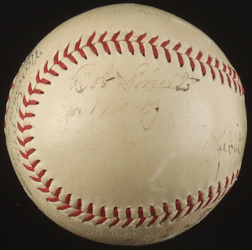 ONL Baseball Signed By (7) With Joe Mowry, Ray Mueller and Bob Smith, Rabbit Maranville (PSA) at PristineAuction.com ONL Baseball Signed By (7) With Joe Mowry, Ray Mueller and Bob Smith, Rabbit Maranville (PSA) at PristineAuction.com