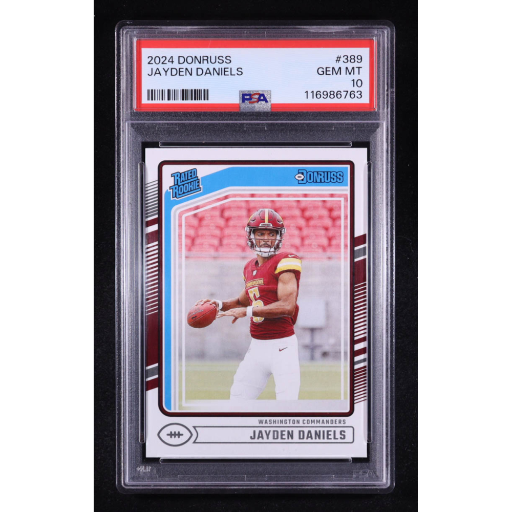 Jayden Daniels 2024 Donruss #389 RR RC (PSA 10) at PristineAuction.com