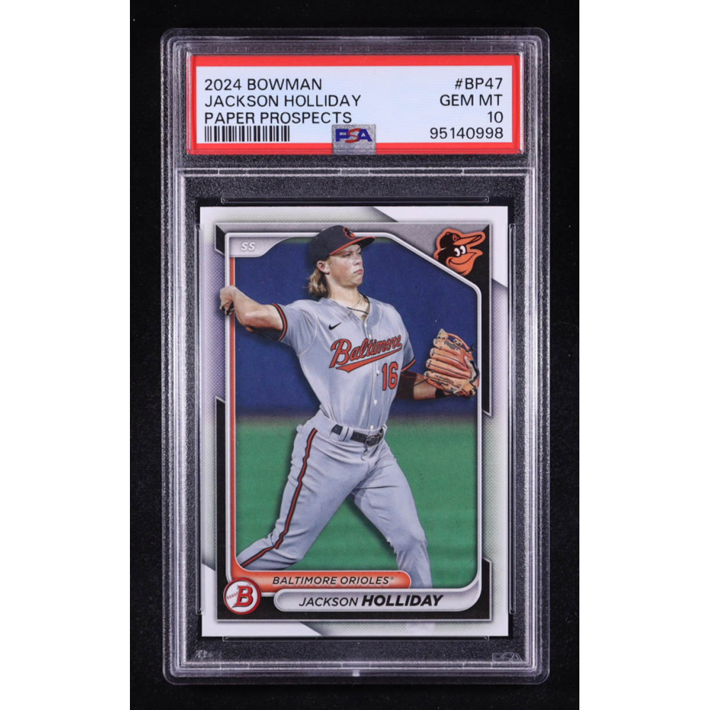 Jackson Holliday 2024 Bowman Prospects #BP47 RC (PSA 10) at PristineAuction.com