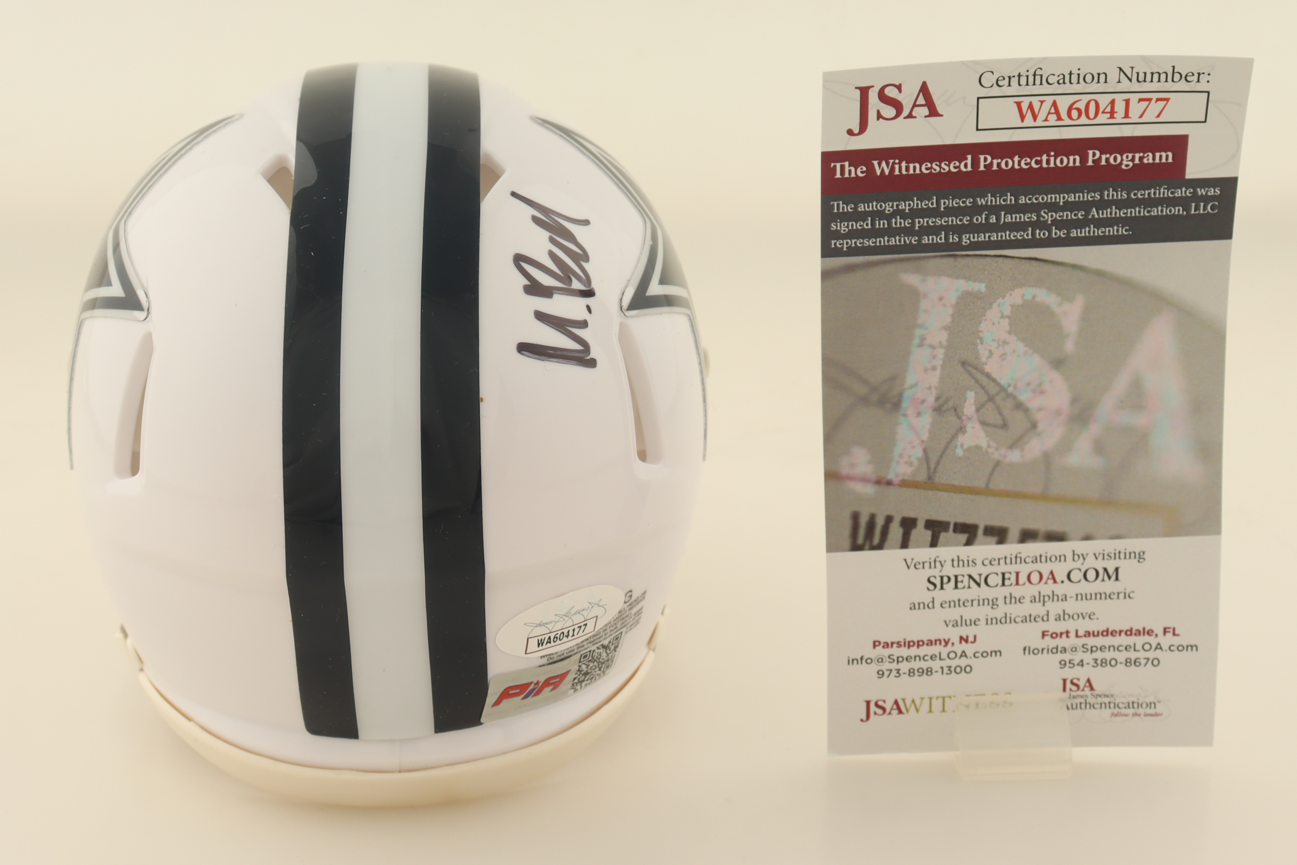 Markquese Bell Signed Cowboys Speed Mini Helmet (JSA & PIA) at PristineAuction.com Markquese Bell Signed Cowboys Speed Mini Helmet (JSA & PIA) at PristineAuction.com