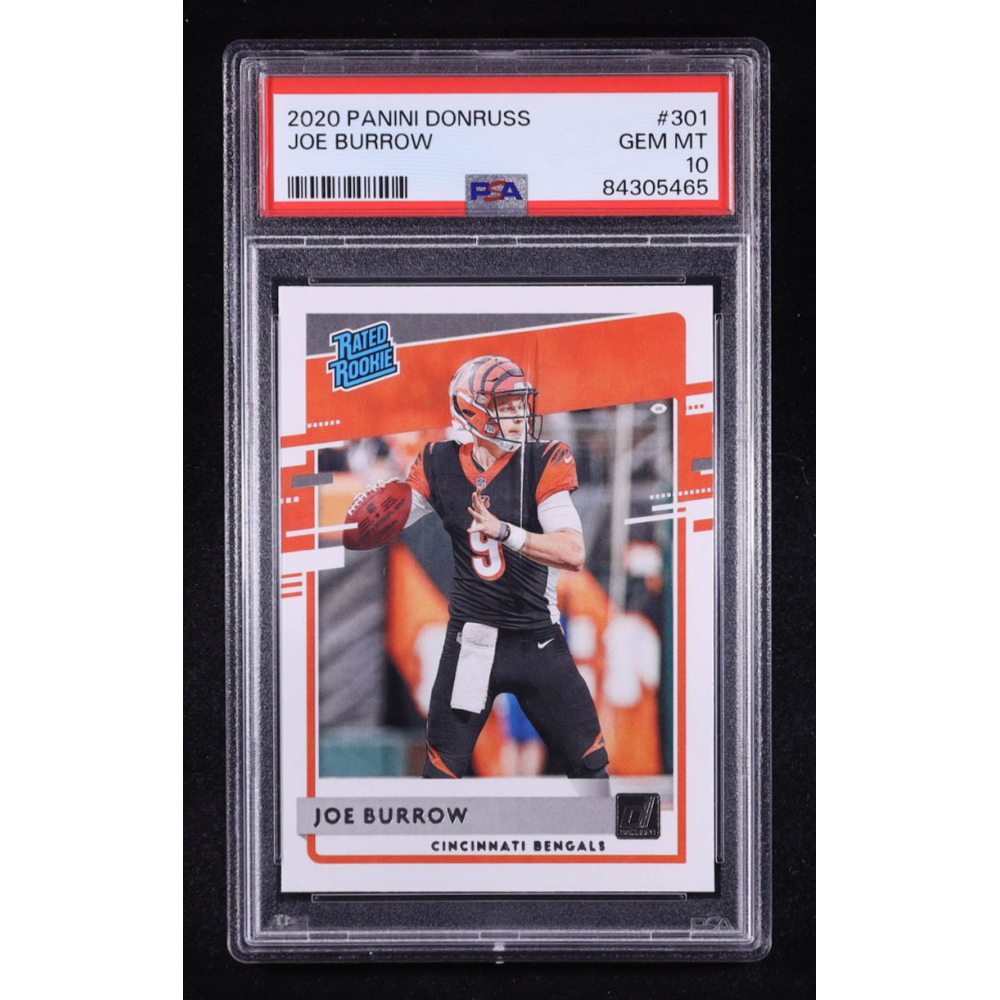 Joe Burrow 2020 Donruss #301 RR RC (PSA 10) at PristineAuction.com