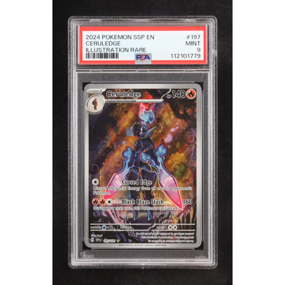 Ceruledge 2024 Pokemon Scarlet and Violet Surging Sparks #197 (PSA 9) at PristineAuction.com