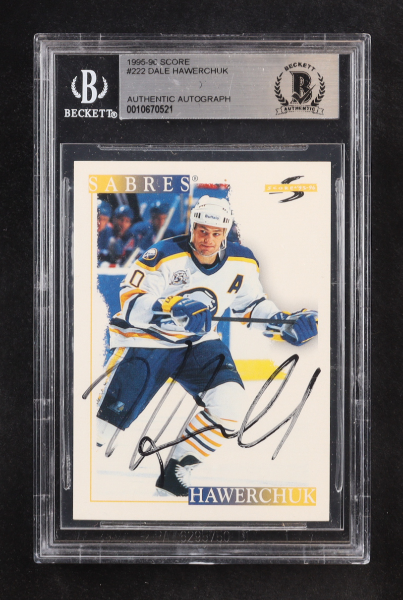 Dave Hawerchuk Signed 1995-96 Score #222 (BGS) at PristineAuction.com Dave Hawerchuk Signed 1995-96 Score #222 (BGS) at PristineAuction.com