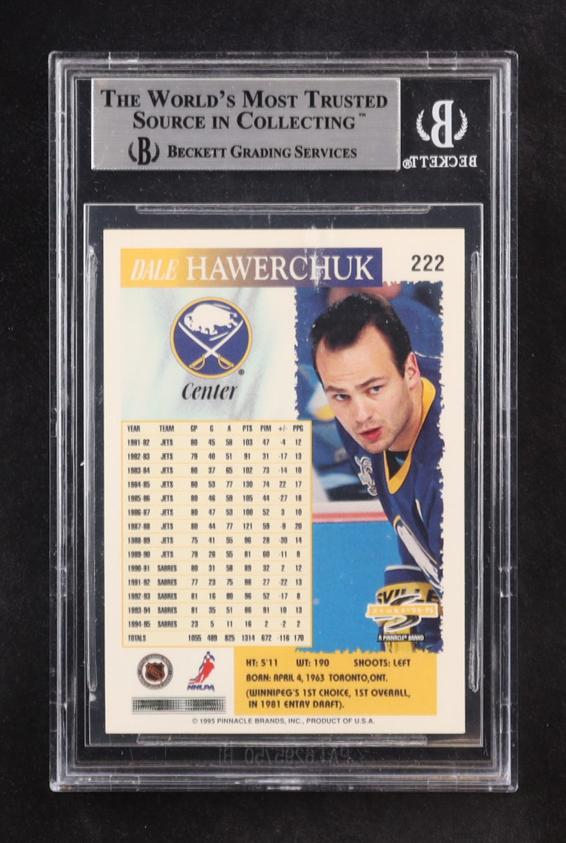 Dave Hawerchuk Signed 1995-96 Score #222 (BGS) at PristineAuction.com Dave Hawerchuk Signed 1995-96 Score #222 (BGS) at PristineAuction.com