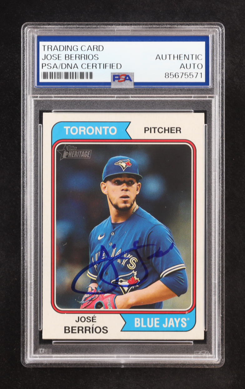 Jose Berrios Signed 2023 Topps Heritage #534 (PSA) at PristineAuction.com Jose Berrios Signed 2023 Topps Heritage #534 (PSA) at PristineAuction.com