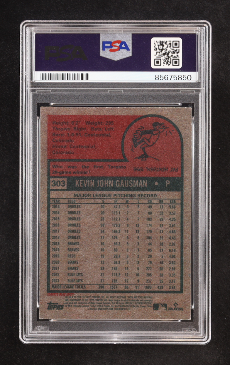 Kevin Gausman Signed 2023 Topps Heritage #303 (PSA) at PristineAuction.com Kevin Gausman Signed 2023 Topps Heritage #303 (PSA) at PristineAuction.com