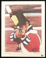 "Fire" Hand-Signed 18x24 Lithograph by Evel Knievel  (Beckett) at PristineAuction.com