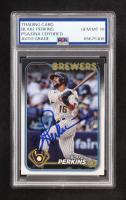Blake Perkins Signed 2024 Topps Series Two #663 (PSA | Autograph Graded PSA 10) at PristineAuction.com