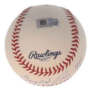 Gaylord Perry Signed OML Hall of Fame Logo Baseball Inscribed "HOF 91" (MLB) at PristineAuction.com Gaylord Perry Signed OML Hall of Fame Logo Baseball Inscribed "HOF 91" (MLB) at PristineAuction.com