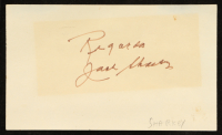 Jack Sharkey Signed 3x5 Cut Inscribed "Regards" (Beckett) at PristineAuction.com