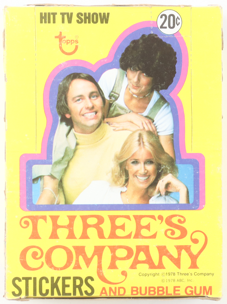 1978 Topps "Three's Company" Wax Box with (36) Packs at PristineAuction.com 1978 Topps "Three's Company" Wax Box with (36) Packs at PristineAuction.com