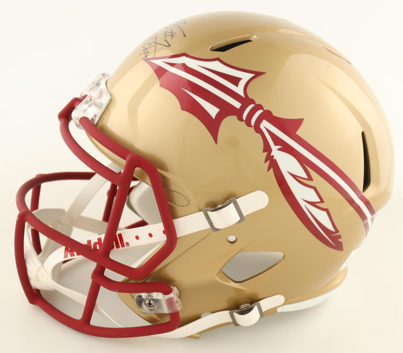 Jimbo Fisher, Kelvin Benjamin & Jameis Winston Signed Florida State Seminoles Full-Size Speed Helmet Inscribed "2013 Natl Champions" (JSA) at PristineAuction.com Jimbo Fisher, Kelvin Benjamin & Jameis Winston Signed Florida State Seminoles Full-Size Speed Helmet Inscribed "2013 Natl Champions" (JSA) at PristineAuction.com